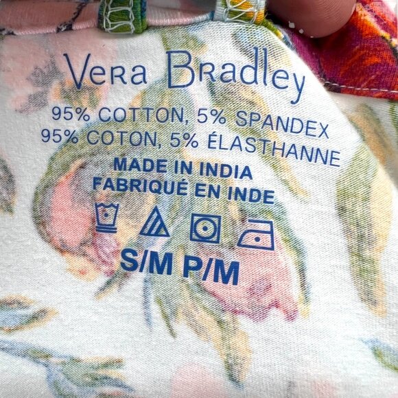 Vera Bradley Sea Air Floral Knit Robe Blue Multicolor Size Small/Medium - Picture 9 of 12